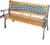 Aktive 61045 – Banco jardín Madera y Metal | Medidas 125x52x73 cm | Muebles Jardín Exterior| Banco madera capacidad 2 personas | Decoración de jardines – Banco exterior jardín