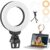 Anillo de Luz Videoconferencia, 4″ Aro de Luz con Trípode y Clip para Laptops, Webcam, Cámaras y Teléfonos Móviles, 3 Modos de Iluminación y 10 Brillos