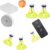 Bádminton de entrenamiento único alimentado por batería – Conjunto de entrenamiento de rebote iluminado de 3 piezas | Resistente y portátil de bádminton con cuerda elástica para sala de s