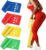 Bandas Elasticas Fitness[Set de 4] 1.5M /1.8M Cintas Elasticas con 4 Niveles de Resistencia, Adecuada para Pilates, Crossfit, Estiramientos, Musculacion, Fuerza