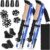 Bastones Trekking, Bastones de Senderismo Ajustar la Longitud 115–135 cm,Palos Trekking Plegables, Bastones Marcha Nordica para Senderismo Alpinismo Trail Viaje