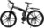 Bicicleta de montaña plegable de 26 pulgadas, con marco de doble absorción de impactos, frenos de disco, bicicletas con suspensión completa, perfectas para hombres y mujeres