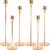 Candelabro Dorado Juego de 6 Candelabro Decorativos de Velas, 24/28/33cm Candelabro Decorativos de Velas, Candelabros Decorativos Mesa para el Banquete de Boda y Casa Hogar Comedor