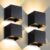CANMEIJIA Aplique pared Exterior, 12W Impermeable IP65 Lampara de pared Interior Exterior Luz Cálida 3000K 1000 lm Ángulo ajustable Lámpara Pared Blanco para Porche Salón Dormitorio