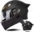 Casco De Moto Modular Integrado, Casco De Moto Modular Certificado ECE Con Doble Visera, Casco De Moto Para Adultos, Cascos Modulares De Moto Aprobados Por ECE Para Mujer Y Hombre C,2XL=63-64CM