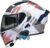 Casco de Moto modulares Bluetooth Homologado Dot/ECE Cascos integrales Motocicleta con Visera Solar Dual Cascos de Motocross con un Micrófono Incorporado para Adultos Hombres Mujeres 3,XXL