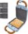 Cecotec Sandwichera Vintage Rock’Ntoast Retro One Blue. 700W, 3 Placas Intercambiables, Diseño Retro, Revestimiento Rockstone, Indicador Luminoso, Base Antideslizante, Asa de Tacto Frío, Pinza Cierre