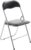 CLP Silla Plegable Felix con Estructura De Metal I Silla De Conferencia Acolchada I Silla De Eventos Plegable, Color:Negro/Plata