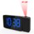 despertador digital Reloj Despertador Digital De Proyección, Radio FM Y Temporizador De Apagado, Función De Repetición Del Proyector De 360 °, Despertadores Digitales Para El Techo De Los Dormitorio