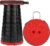 Diealles Shine Taburete Telescópico Portátil, Taburete Plegable Camping con Gran Capacidad de Carga, Ajustable Taburete Telescópico para Cámping Pesca Jardín, Rojo