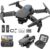Drones con Camara 4K,Drones con Camara Adultos Niños Dron Plegable 3D Flip Regalos para Niñas/Niños Drone Plegable para Principiantes, 2 Baterías, Negro mate