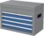 Durhand – Caja de herramientas de metal, 2 asas, con 2 llaves incluidas, 4 cajones y 1 bandeja superior, color gris