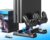 ElecGear PS4 Soporte Vertical Stand, Ventilador de Refrigeración, Dual Cargador Estación de Carga Controlador Cargar, 10x Juegos Almacenamiento para DualShock 4 y PS4, PS4 Pro, PS4 Slim