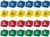 Erima Guard Stays – 24 Pares de espinilleras, Color Azul, Amarillo, Rojo y Verde