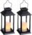 Farol Solar Exterior Jardin,Tom-shine LED Lámpara Solar Jardín 2 pcs con Vela Efecto de decoracion jardin para colgar, mesas, terraza o piso[Clase de eficiencia energética A+]