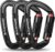 Flintronic Mosquetones de Bloqueo, 12KN/25KN/30KN Mosquetón de Aluminio Resistente, Mosquetón con Cierre de Resorte, Llaverode Montañismo Deportivo al Aire Libre, para Llaveros, Acampadas, Pesca