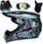 Gmuret Casco de Motocross Profesional, Casco de Motocross Dirt Bike Offroad con Guantes, Gafas de Seguridad, máscara a Prueba de Viento, Casco MTB Adecuado para Adultos y niños