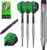 Harrows Dimplex Bomb & Tapered – Juego de dardos profesionales con punta de acero de tungsteno 90 %, todos los pesos, juego de 10 piezas con ejes negros Dimplex Midi y plumas Dimplex (forma cónica, 23
