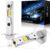 JOSHF H1 LED Bombilla Mejora de Faros de Coche y Moto, 18000LM 80W CSP 500% Brillo 6500K Blanco, Bombilla Halógena de Repuesto-1:1 Mini Led Kit (2 Bombillas)