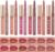Juego de Maquillaje de Lápices Labiales，12 Piezas Lápiz Labial Líquido Mate con Delineador de Labios，6 Líquidos Mate y 6 Delineadores de Labios, Kit de Brillo de Labios de Terciopelo