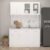 Juego de Muebles de Cocina 4 Piezas, Mueble Fregadero Cocina, Encimera Cocina, Cocinas Completas, Muebles De Cocina por Modulos, Madera contrachapada Blanco
