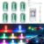 Kairiyard 6 luces LED inalámbricas para coche con mando a distancia, 8 colores inalámbricos, luz estroboscópica USB, carga anticolisión, luz de advertencia para coche, avión, camión, moto, avión,