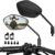 KEMIMOTO Retrovisores Moto E24, Espejos Moto Rotación de 360° ​​con M8 M10, Retrovisores Moto Homologados Ángulo Ajustable para Scooter, Ciclomotor, Compatible con la Mayoría de las Motos (2 piezas)