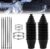 Kit de Fuelle Dirección, 22x6x6cm Fuelle Cremallera de Dirección de Silicona a Prueba de Polvo Fuelle Dirección Impermeable Accesorios para Coche(Negro)