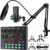 Kit de Microfono PC Streaming con Mesa de Mezclas DJ, Sicomne Microfono Condensador USB Controladora DJ Interfaz de Audio con Tarjeta de Sonido, con Soporte de Micrófono para iPhone Karaoke Podcast