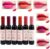 Lápiz labial líquido de vino de 1/6 colores, para maquillaje de larga duración, mate, tinte para botella de vino, juego de tinte de labios impermeable, tinte de labios de brillo de labios(6 colores)