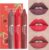 Lápiz labial, Mate Pintalabios, Lipstick de 3 Colores Brillo de Labios mate Pintalabios, mate Larga Duracion Velvet Set, Taza Antiadherente Lápiz Labial Impermeable sin Decoloración (03)