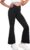Leggings para Niñas Pantalones Cruzados De Cintura Alta Acampanados Danza Yoga Pantalones Bootcut Sólidos A Cuadros Deportes Ocio Pantalones De Campana Pantalones Pierna Niños 5-14 Años