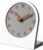 Madera silenciosa sin tictac Funciona con Pilas Decorativo pequeño Mini analógico Moderno Estante Escritorio Mesa Reloj de repisa (Blanco)