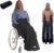 Manta Silla Ruedas – Manta para Silla de Ruedas – Saco Impermeable Silla de Ruedas – Fondo Abierto – Negro – Large