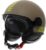 MOMODESIGN – FGTR Classic E2206, Casco Jet Moto, Casco Jet Homologado ECE, Casco Jet Scooter Abierto, Hombre y Mujer, Ligero con Visera, para Hombres y Mujeres, Matt Sand/Lime, M