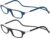 Pack: Gafas de Lectura Presbicia Vista Cansada – (Dos Unidades) Graduadas +4.00 Dioptrías Montura Azul y Negra Hombre Mujer Imantadas Plegables Lentes Aumento Leer Ver Cerca Cuello Imán
