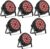 Par LED 18x10W Luces de Escenario,DELIBANG 6Pcs RGBW Luz de Discoteca Carcasa de Aluminio con Auto/Voz/ DMX512 Control Par Iluminación para Club Bar KTV Boda Casa