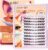 Pestañas Postizas Kit DIY de Extensión Pestañas Individuales Serie Fox Pestañas de Ojos Estilo Volador Pestañas en Racimo de Mirada Natural C Curl Pestañas Postizas Wispy 120PCS 9-16mm Mixtas