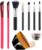 Pincel Multifuncional para Cejas con 5 Piezas Pinceles para Ojos Set Pinceles para Maquillaje y Base Maquillaje Pinceles para Contorno Ojos para Dar Forma a las Cejas Pinceles Angulados Premium Cejas