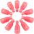 Pinzas Uñas Quitaesmalte, 10 Piezas, Uñas Semipermanentes, Rosa Removedor Acrílico, Uñas de Plástico para Uñas de Gel, Nail Art Soak Off Herramienta