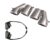Punta de silenciador de escape trasero compatible con Honda compatible con Accord 2018 Boquilla de tubo de escape de acero inoxidable for automóvil con soporte de soporte Kit de carrocería de marco