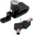 Qiilu Dispositivo antirrobo de seguridad para freno de disco para motocicleta, scooter, con soporte de montaje (negro)