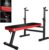 Rack con Mancuernas Cama de Levantamiento de Pesas Barra para el hogar Juego de Sentadillas Banco Plegable Taburete de Banco Equipo de Fitness Banco multifunción Banco de Rack (Co