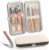 Set Manicura, Acero Inoxidable Grooming Kit, Set de Manicura Pedicura Profesional, Profesional Cortaúñas con Estuche de Viaje para Viajes y Hogar Damas y Hombres (Rosa,10PCS)