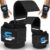 Soporte de muñeca Ganchos de levantamiento de pesas Entrenamiento Gimnasio Bar Soporte Guantes acolchado grueso, de neopreno, con revestimiento correas goma Power Wrist Straps (Negro)