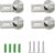 Soporte Espejo Pared, 4 Piezas Aleación de Zinc Clips de Espejo, Redondo Ganchos para Espejos, Soporte para Espejo con Tornillos y Tubo de Expansión, para Espejos de 4 a 7 mm de Espesor