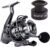 Sougayilang Carrete de Pesca 13+1BB, Peso Ligero, Ultra Suave, Carrete de Pesca Giratorio de Aluminio con Carrete de Grafito de Repuesto Gratis