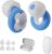 Tapones para los oídos para dormir, reducción de ruido, tapones para los oídos de silicona suave con 4 pares de almohadillas y una elegante funda para auriculares, protección auditiva del evangelio de