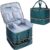 Uross Organizador de esmalte de uñas para 42 botellas de esmalte de uñas y 1 lámpara LED de uñas, bolsa de almacenamiento para decoración de uñas, accesorios (verde oscuro)