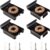 VooGenzek 1 Juegos (4 Piezas) Juego de Clips para Colgar Espejos con Resorte, Soporte para Espejo Sin Marco, Fijaciones de Espejo, con Tacos y Tornillos, para Espejo, Cuadro, Vidrio, Negro